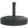 vidaXL Base de guarda-sol para postes de &Oslash;38/48 mm 25 kg redondo