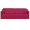 vidaXL Sof&aacute;-cama de ch&atilde;o 200cm Vinho Vermelho Veludo
