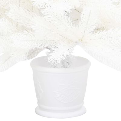 vidaXL Árvore Natal artificial pré-iluminada c/ bolas 90 cm branco