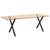 vidaXL P&eacute;s para mesa de jantar em formato de X, 2 pe&ccedil;as, preto, 70x(72-73) cm, a&ccedil;o