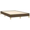 vidaXL Cama boxspring com colch&atilde;o 120x190 cm tecido castanho-escuro