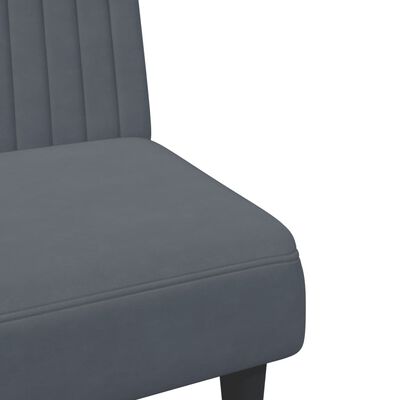 vidaXL 2 pcs conjunto de sofás veludo cinzento-escuro