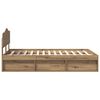 vidaXL Estrutura da Cama com cabeceira Carvalho Artesanal 135 x 190 cm