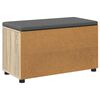 vidaXL Banco de Hall com almofada Carvalho Sonoma 80 x 38 x 46 cm