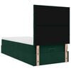 vidaXL Estrutura cama otomana colch&otilde;es 90x190cm veludo verde escuro