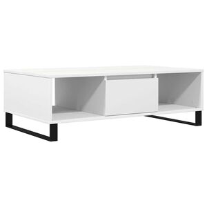 vidaXL Mesa de centro 104x60x35 cm derivados de madeira branco