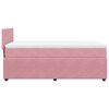 vidaXL Cama com molas/colch&atilde;o 90x200 cm veludo rosa