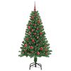 vidaXL &Aacute;rvore de Natal Artificial Verde 150 cm PVC, A&ccedil;o e Pl&aacute;stico