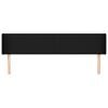vidaXL Cabeceira de cama c/ abas tecido 163x16x78/88 cm preto