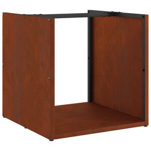 vidaXL Rack Lenha 40x40x40 cm a&ccedil;o resistente &agrave;s intemp&eacute;ries