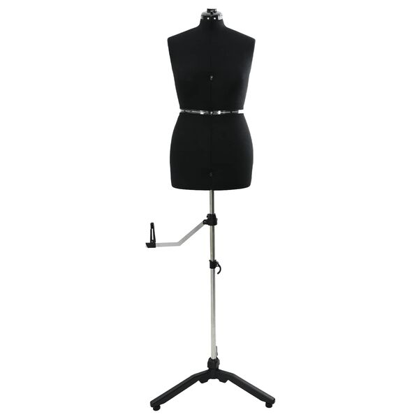 vidaXL Forma de Vestido Ajust&aacute;vel Feminina Preto m Veludo