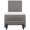 vidaXL Cama Box com colch&atilde;o Cinzento-acastanhado 90 x 200 cm tecido