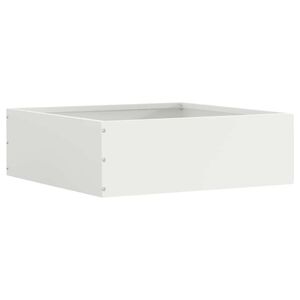 vidaXL Acabamento para Gramado 40 x 40 x 13 cm A&ccedil;o Branco