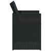 vidaXL 5 pcs conjunto de jantar p/ jardim c/ almofad&otilde;es vime PE preto