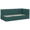 vidaXL Estrutura de Cama de Canto Verde Escuro 90 x 190 cm Veludo