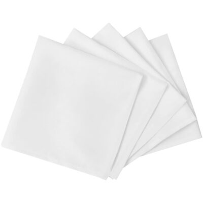 10 Guardanapos de jantar branco 50 x 50 cm