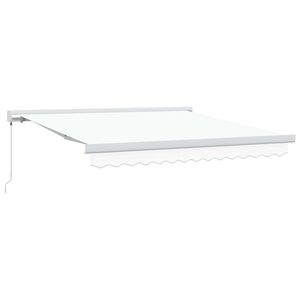 vidaXL Toldo Retr&aacute;til Branco 300 x 250 cm Tecido e Metal