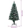 vidaXL &Aacute;rvore de Natal Artificial Verde 180 cm PVC, A&ccedil;o e Pl&aacute;stico
