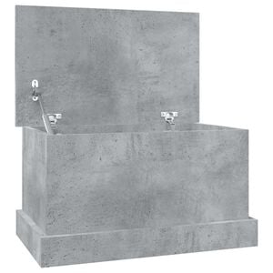 vidaXL Caixa de arruma&ccedil;&atilde;o 50x30x28 cm derivados madeira cinza cimento
