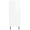 vidaXL Aparador 69,5x34x90 cm madeira processada branco brilhante