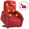 vidaXL Poltrona reclin&aacute;vel elevat&oacute;ria el&eacute;trica couro artif. vermelho