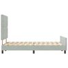 vidaXL Cama Box com cabeceira Cinzento-claro 120 x 200 cm Veludo