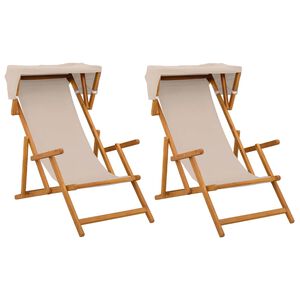 vidaXL Cadeira de Deck 2 pcs 3 Posi&ccedil;&atilde;o Madeira S&oacute;lida de Eucalipto