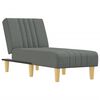 vidaXL Chaise longue tecido cinzento-escuro