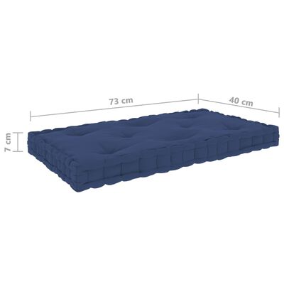 vidaXL Almofadões p/ sofá de paletes 4 pcs algodão azul-marinho claro