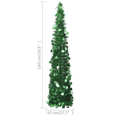 vidaXL Árvore de Natal pop-up artificial 180 cm PET verde 