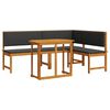 vidaXL Conjunto de Bancos de Jardim 3 pcs Castanho