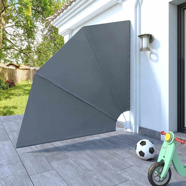 vidaXL Toldo lateral dobr&aacute;vel para varanda 210x210 cm cinzento