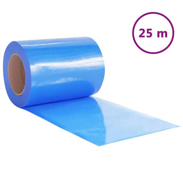 vidaXL Cortina de porta 300 mm x 2,6 mm 25 m PVC azul