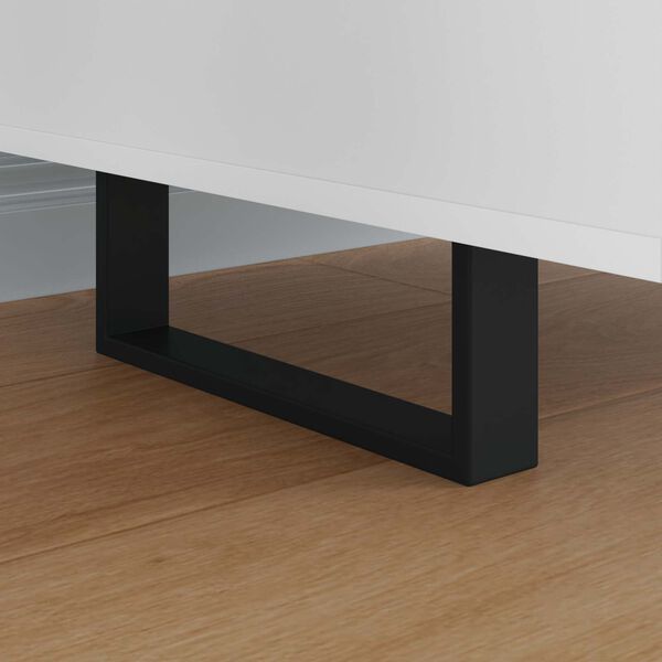 vidaXL P&eacute;s de M&oacute;veis 12 pcs Preto 28,1 x 4 x 10 mm Ferro