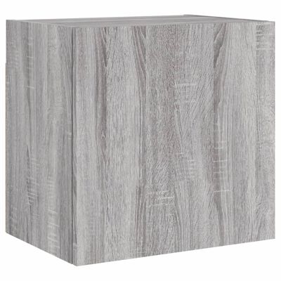 vidaXL 4 pcs móveis de parede p/ TV derivados de madeira cinza sonoma