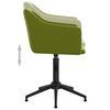 vidaXL Cadeiras de jantar girat&oacute;rias 6 pcs veludo verde-claro