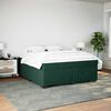 vidaXL Cama com molas/colch&atilde;o 180x200 cm veludo verde-escuro