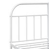 vidaXL Estrutura de cama com cabeceira e p&eacute;s 140x190 cm metal branco