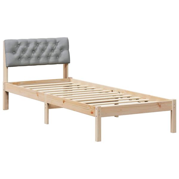 vidaXL Estrutura da cama Marrom e cinza claro 80 x 200 cm