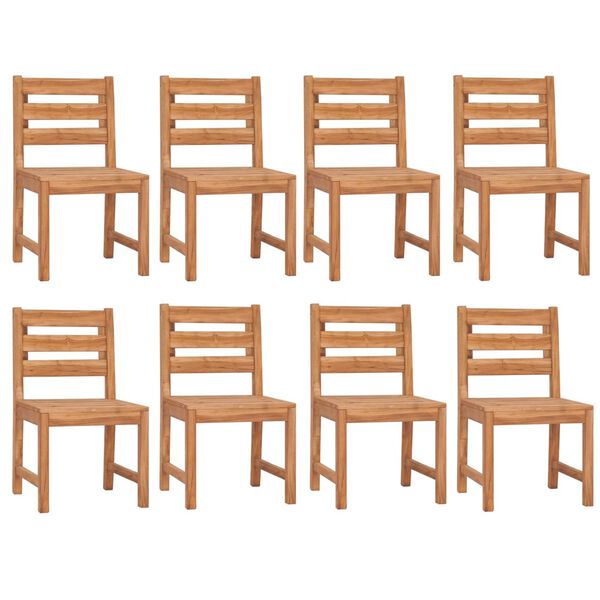vidaXL 9 pcs conjunto de jantar para jardim madeira de teca maci&ccedil;a