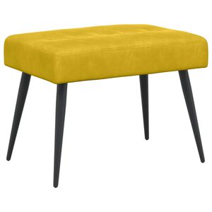 vidaXL Banco com bot&otilde;es estofados Amarelo 60 x 40 x 45 cm Veludo