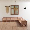 vidaXL 9 pcs conjunto lounge de jardim pinho s&oacute;lido castanho mel