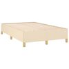 vidaXL Cama box spring c/ colch&atilde;o e LED 120x190 cm tecido cor creme