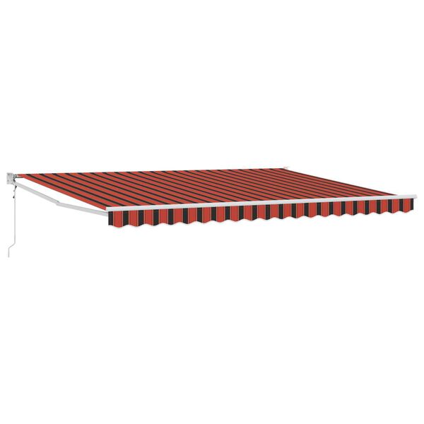 vidaXL Toldo Laranja e Marrom 450 x 300 x 165 cm Poli&eacute;ster e Metal