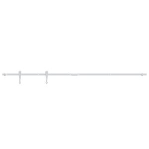 vidaXL Mini kit para arm&aacute;rio deslizante a&ccedil;o carbono 200 cm branco