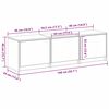 vidaXL Rack de TV com LED com gaveta Madeira antiga 140 x 34 x 40 cm