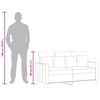 vidaXL Sof&aacute; de 2 lugares tecido 120 cm preto