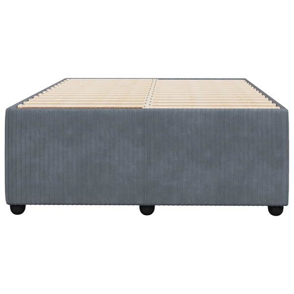 vidaXL Estrutura de cama sem colch&atilde;o 120x200 cm veludo cinzento-escuro