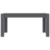 vidaXL Mesa de jantar 160x80x76 cm contraplacado cinza