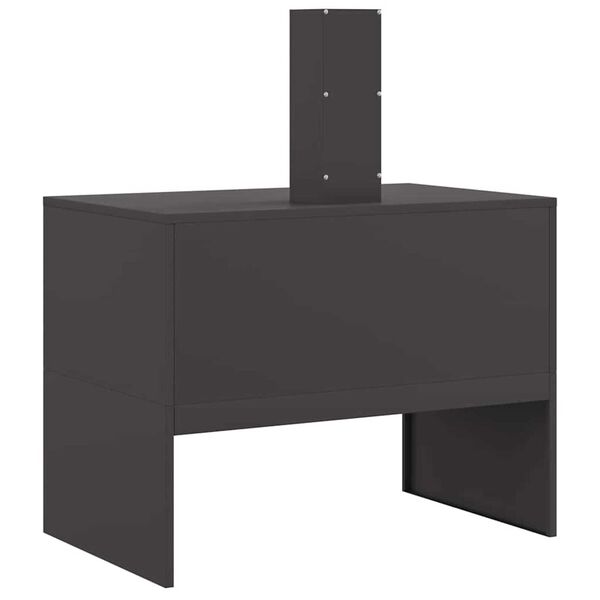 vidaXL Fire Pit Preto 80 x 50 x 96 cm Aço laminado a frio